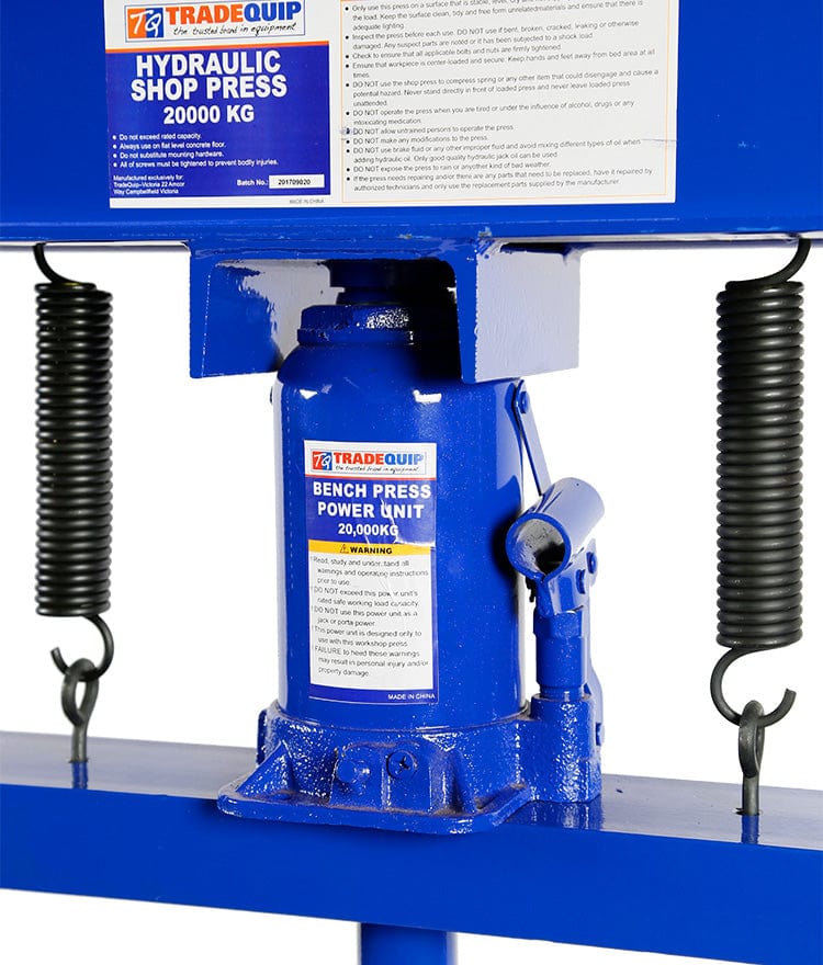 20T Hydraulic Press 1002 by TradeQuip Professional