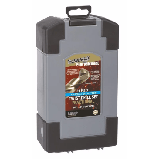 25Pce 1/16 - 1/2'' Imperial Drill Bit Set 11-CF3 by Savage