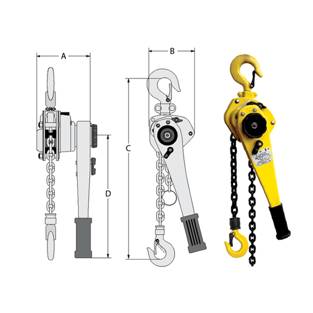 Heavy Duty Industrial Lever Block AL-3 by Auslift