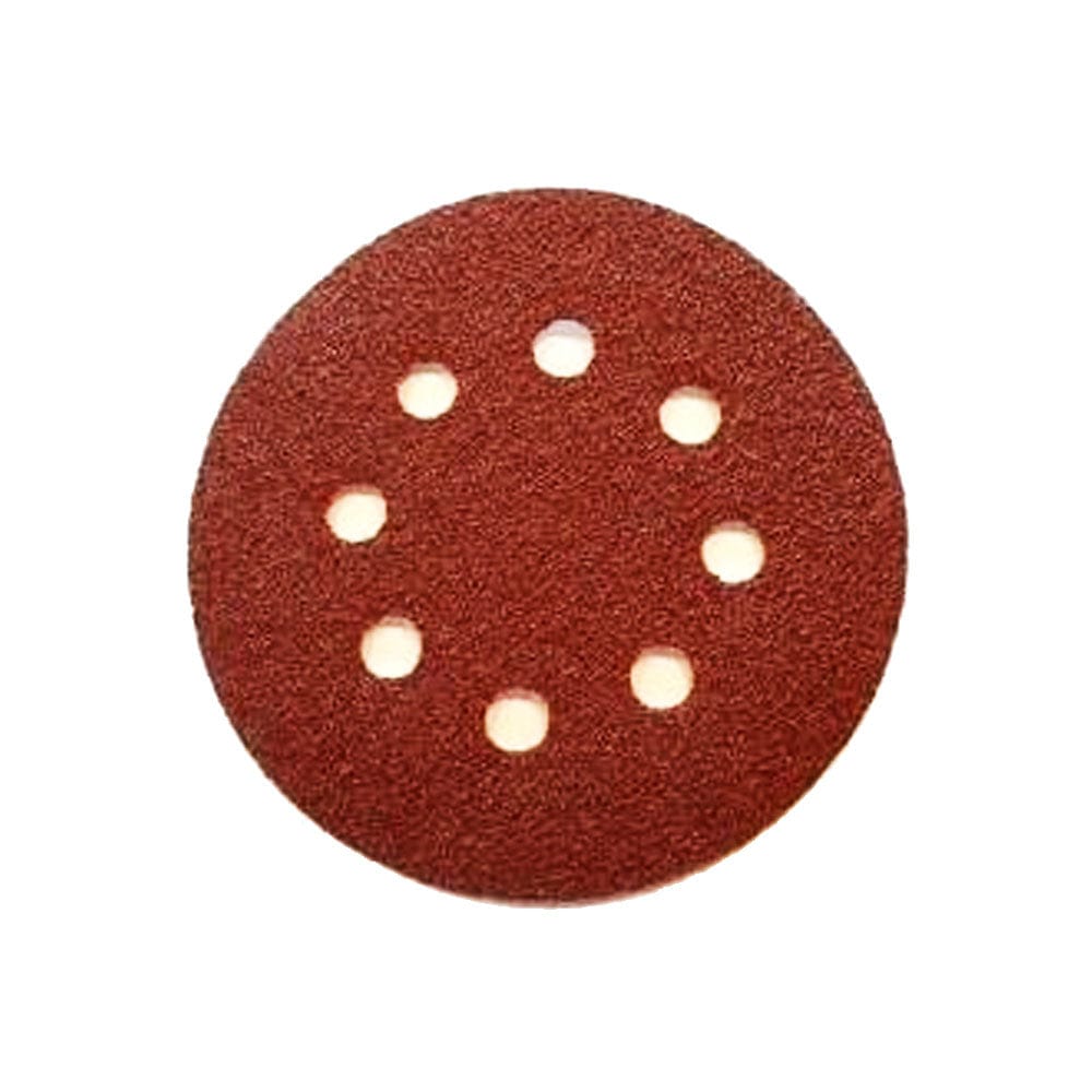 Hardware for Creative Finishes 125mm 8 Hole Hook and Loop Abrasive Sanding Discs - 20Pce
