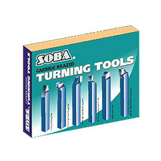 6Pce 8mm 5/16" Shank Carbide Metal Lathe External Threading & Parting Brazed Turning Tool Set 131360 by Soba