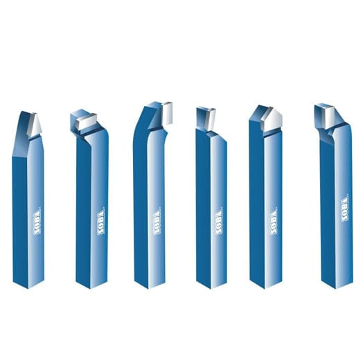 6Pce 12mm 1/2" Shank Carbide Metal Lathe External Threading & Parting Brazed Turning Tool Set 131380 by Soba