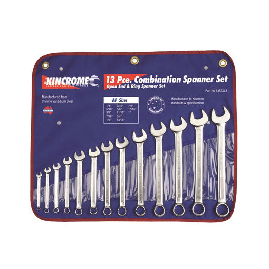 13Pce Imperial Spanner Combination Set 1352313 by Kincrome