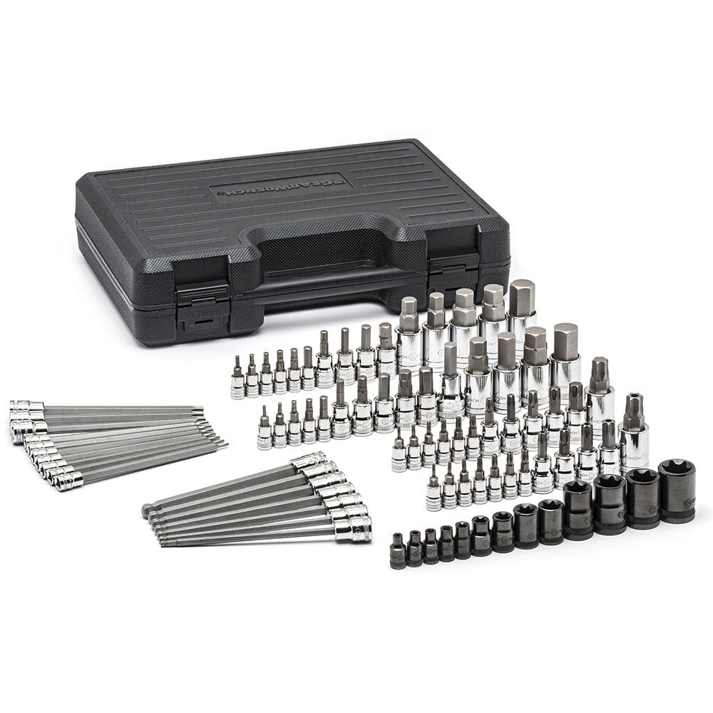 84Pce 1/2" + 1/4" + 3/8" Drive Imperial/Metric Hex and Torx Bit Socket Set 80742 by GEARWRENCH