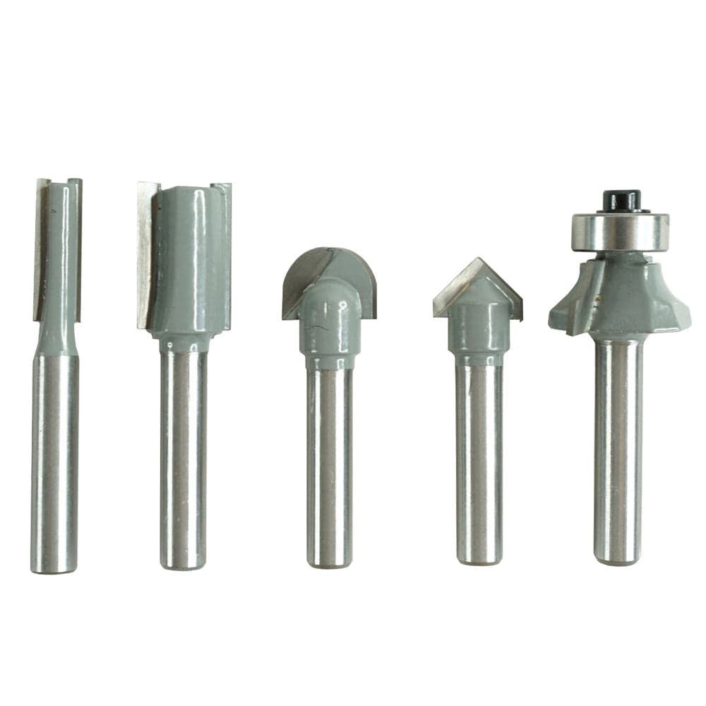 6mm (1/4") Shank TCT Router Bit Set (5Pce) 13725 by Work Force