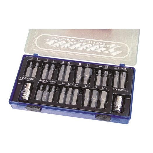 23 Pce 1/2" Hex & Spline Drive Kit Square Drive 13784 by Kincrome