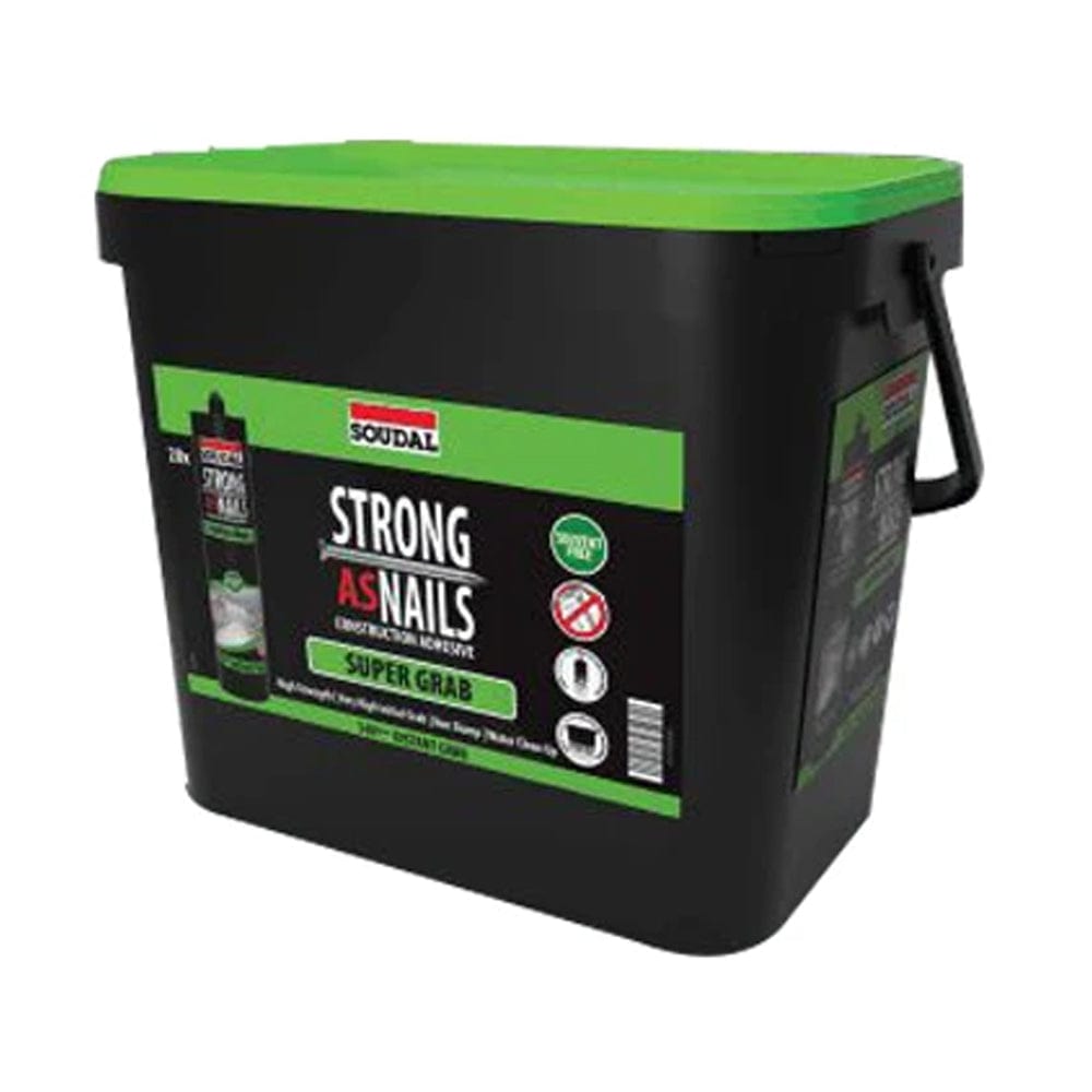 20Pce x 350gm Cartridge of Strong As Nails Super Grab - Grab & Go Pack - in Beige 144902 by Soudal