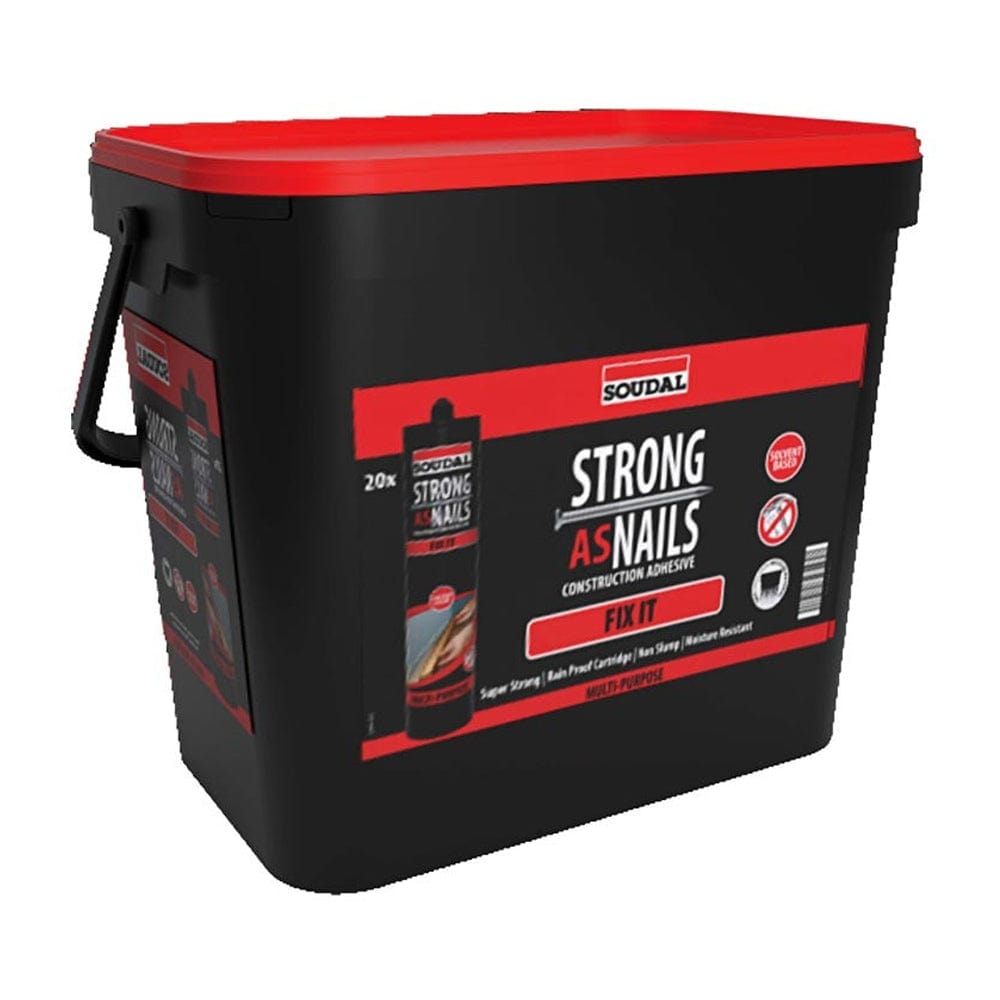 20Pce x 350g Cartridges of Strong As Nails Fix It - Grab & Go Pack - in Beige 144904 by Soudal