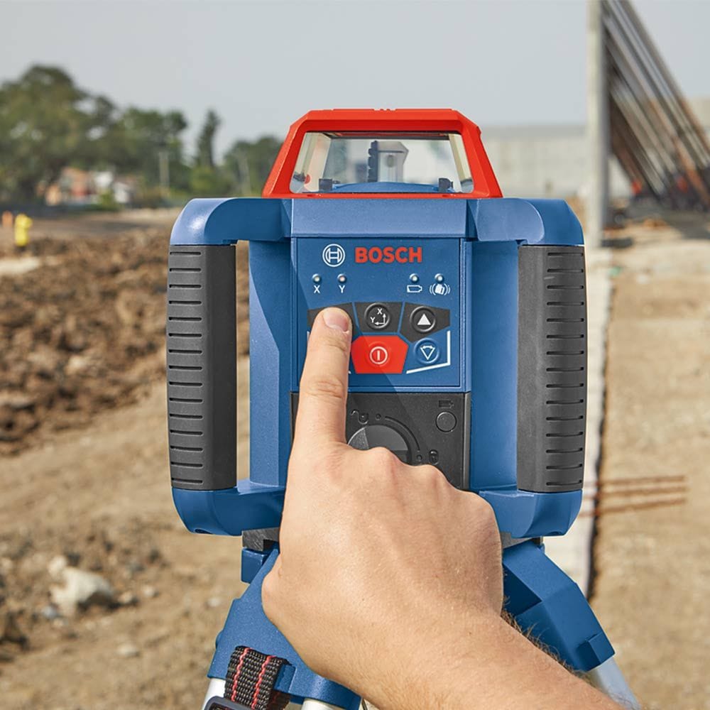 350mm Dual Grade Rotary Beam Red Laser GRL350HV + LR30 (0601061S40) by Bosch
