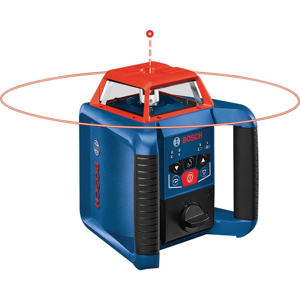 350mm Dual Grade Rotary Beam Red Laser GRL350HV + LR30 (0601061S40) by Bosch