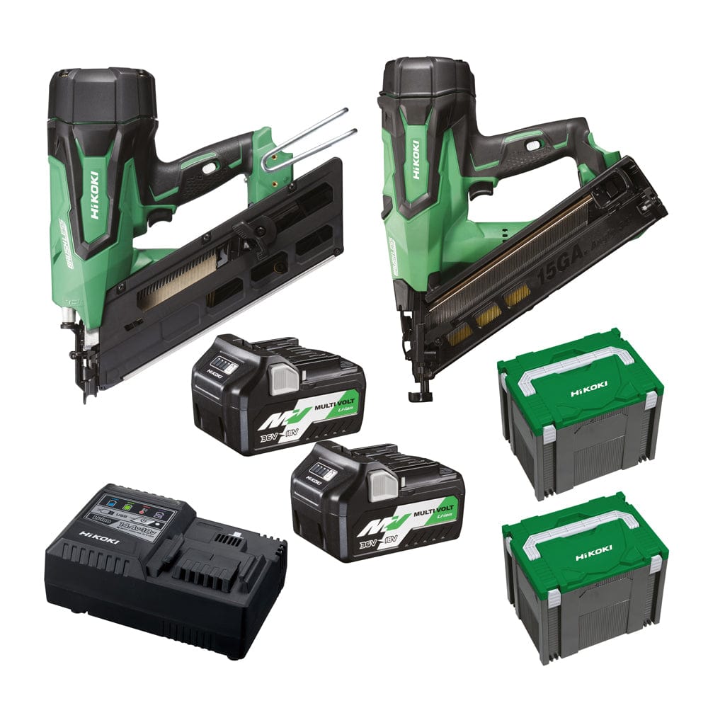 2Pce 18V Brushless Finishing / Framing Nailer Combo Kit 18VFRAMERCOMBO1(HRZ) By HiKOKI