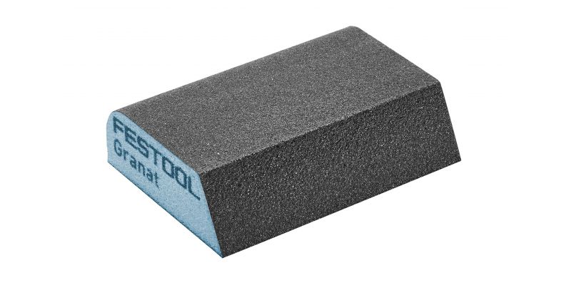 Granat Abrasive Sponge 69mm x 98mm x 26mm Concave Profiles - 6 Pack - By Festool
