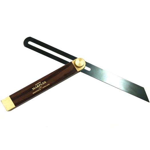 267mm (10-1/2") Rosewood / Walnut Sliding Bevel with Brass Thumbscrew Locking Nut 20F by Joseph Marples