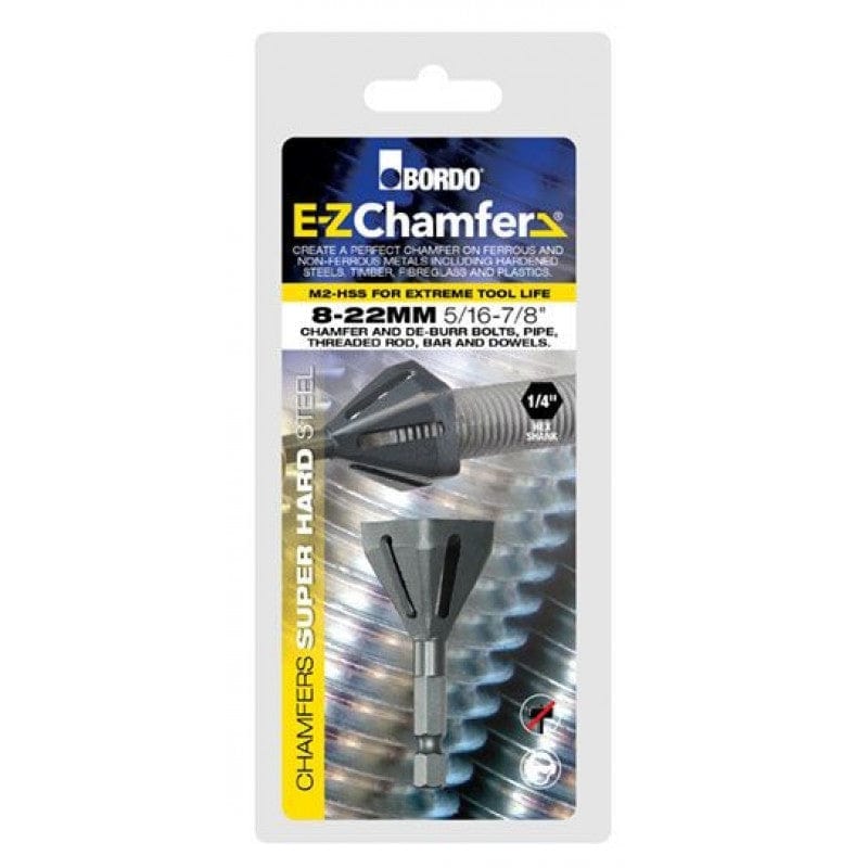 8-22mm Chamfer Hex Shank 2210-822 by Bordo