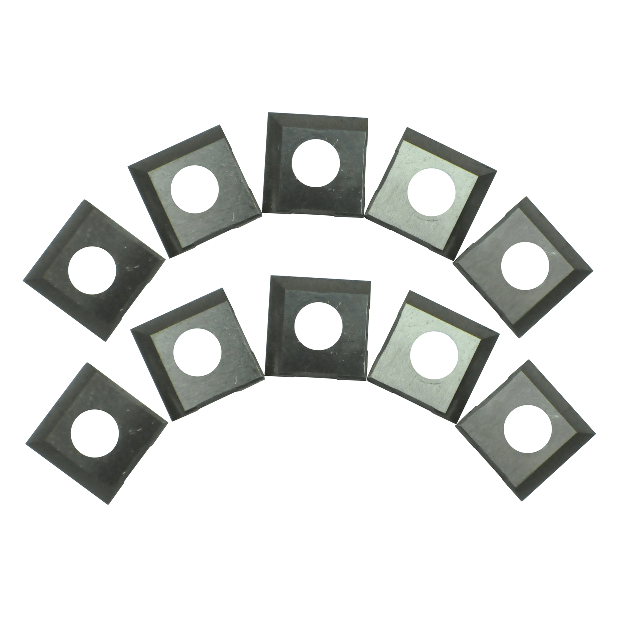 ToughCut 15mm x 15mm x 2.5mm Square 30 Deg 4 Sided TCT Insert Blade (10Pce) suit Spiral Cutter Head