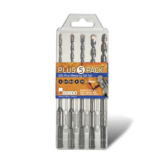 5Pce SDS Plus Drill Bit Set 2544-S1 by Bordo