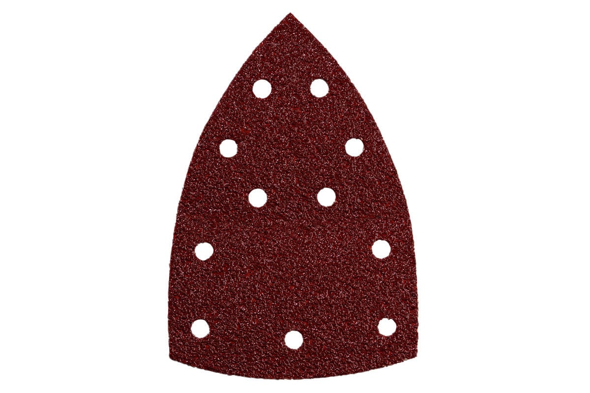 Metabo Triangle Hook & Loop Abrasive (With Holes) 10pce Assorted Set 625610000 suit FMS