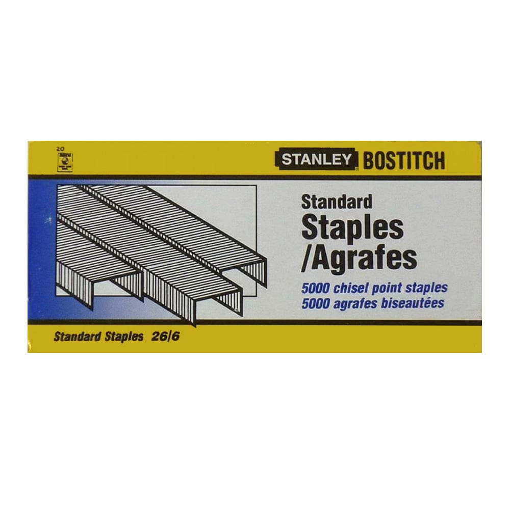 5000Pce 26/6 General Office Staples by Stanley Bostitch