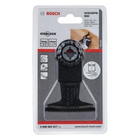 65mm Hard Wood Plunge Multi Tool Blade 2608662017 by Bosch