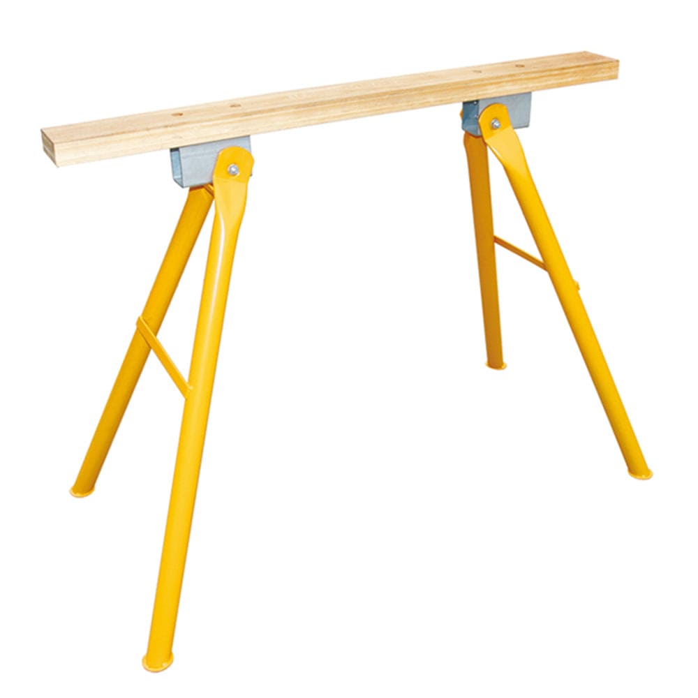 Oltre Folding Saw Horse 1000mm 200Kg Capacity 1000mm with Bamboo Worktop 26602 | 2 Pack