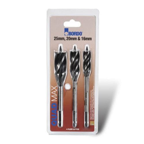 3Pce 16-25mm Quad Max Border Drill Bit 2673-32 by Bordo