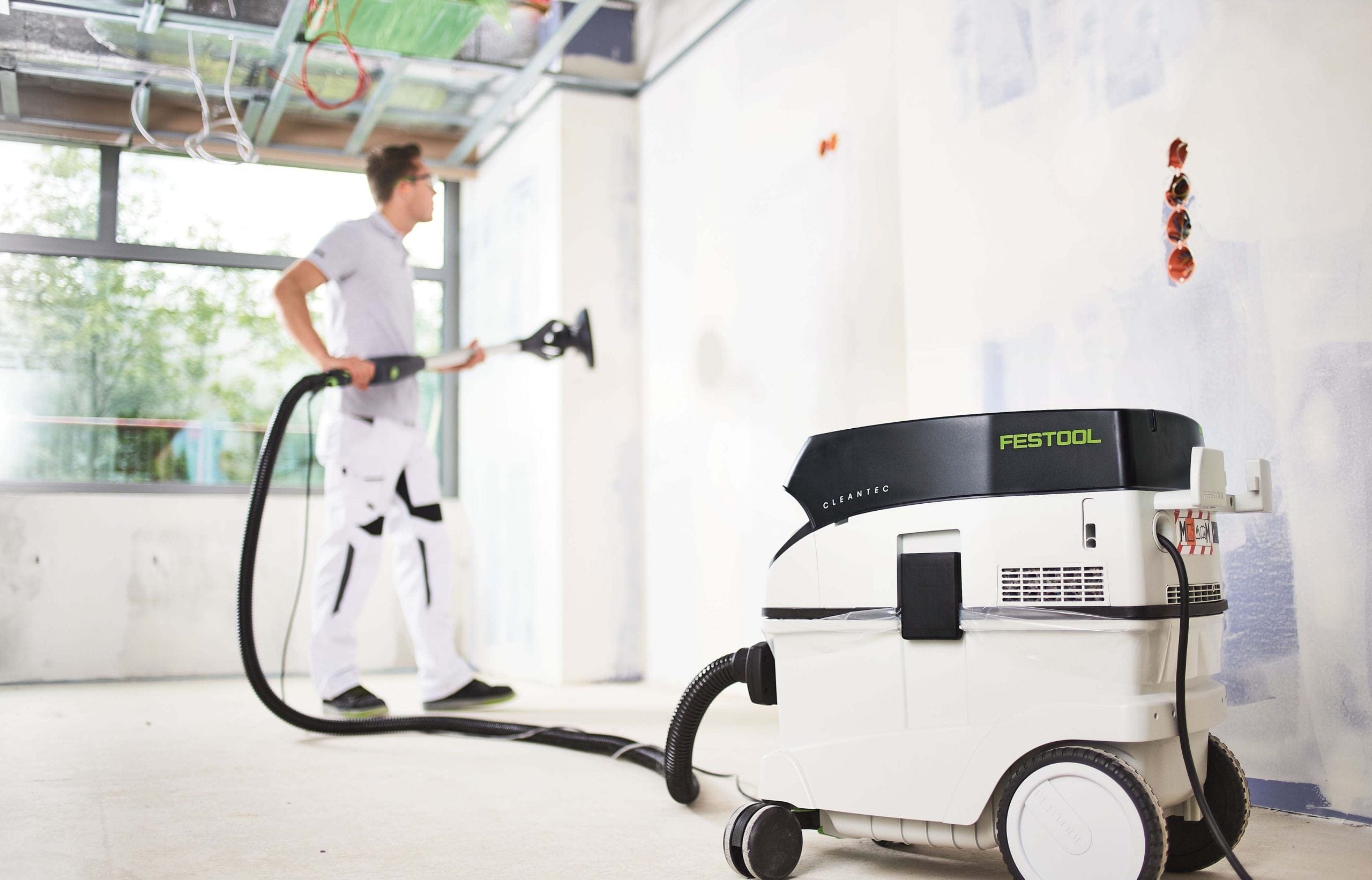 225mm Planex Easy Drywall Sander with M Class Dust Extractor Set LHS E 225 CTM 36-Set 270937 By Festool