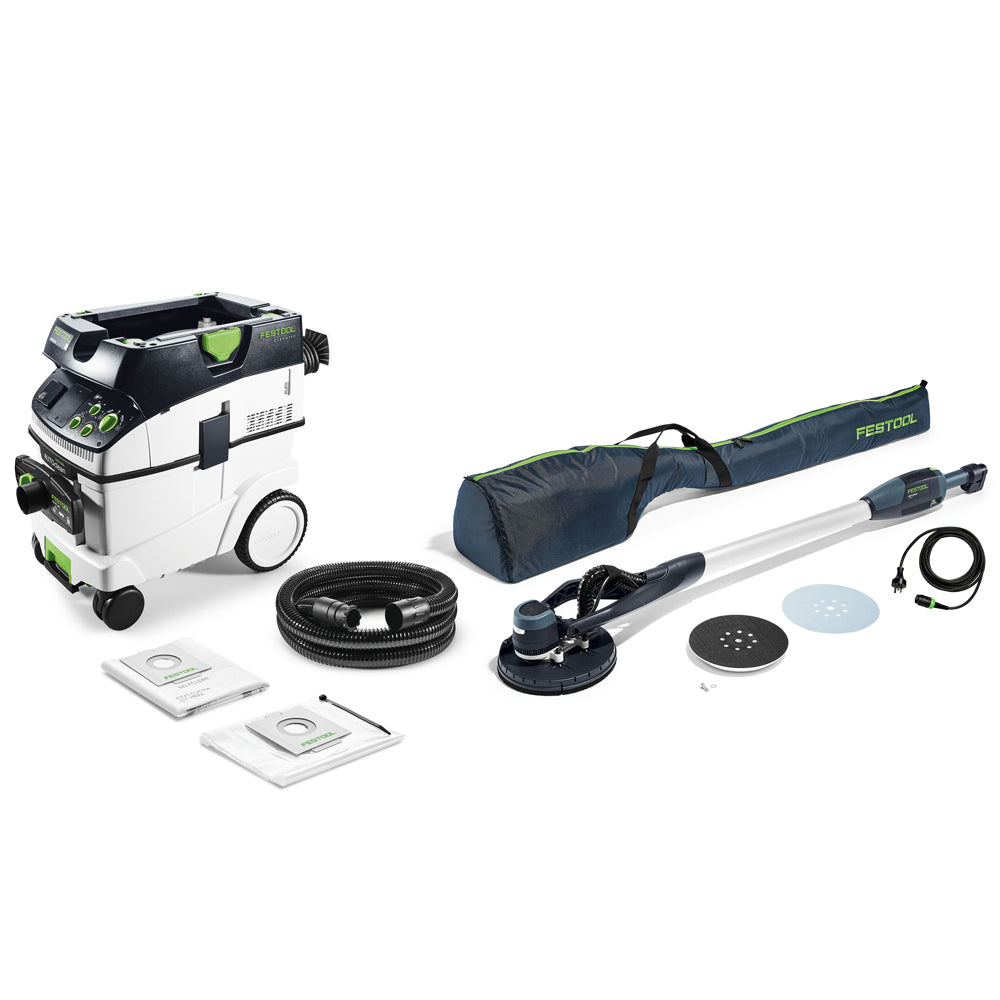 225mm Planex Easy Drywall Sander with M Class Dust Extractor Set LHS E 225 CTM 36-Set 270937 By Festool