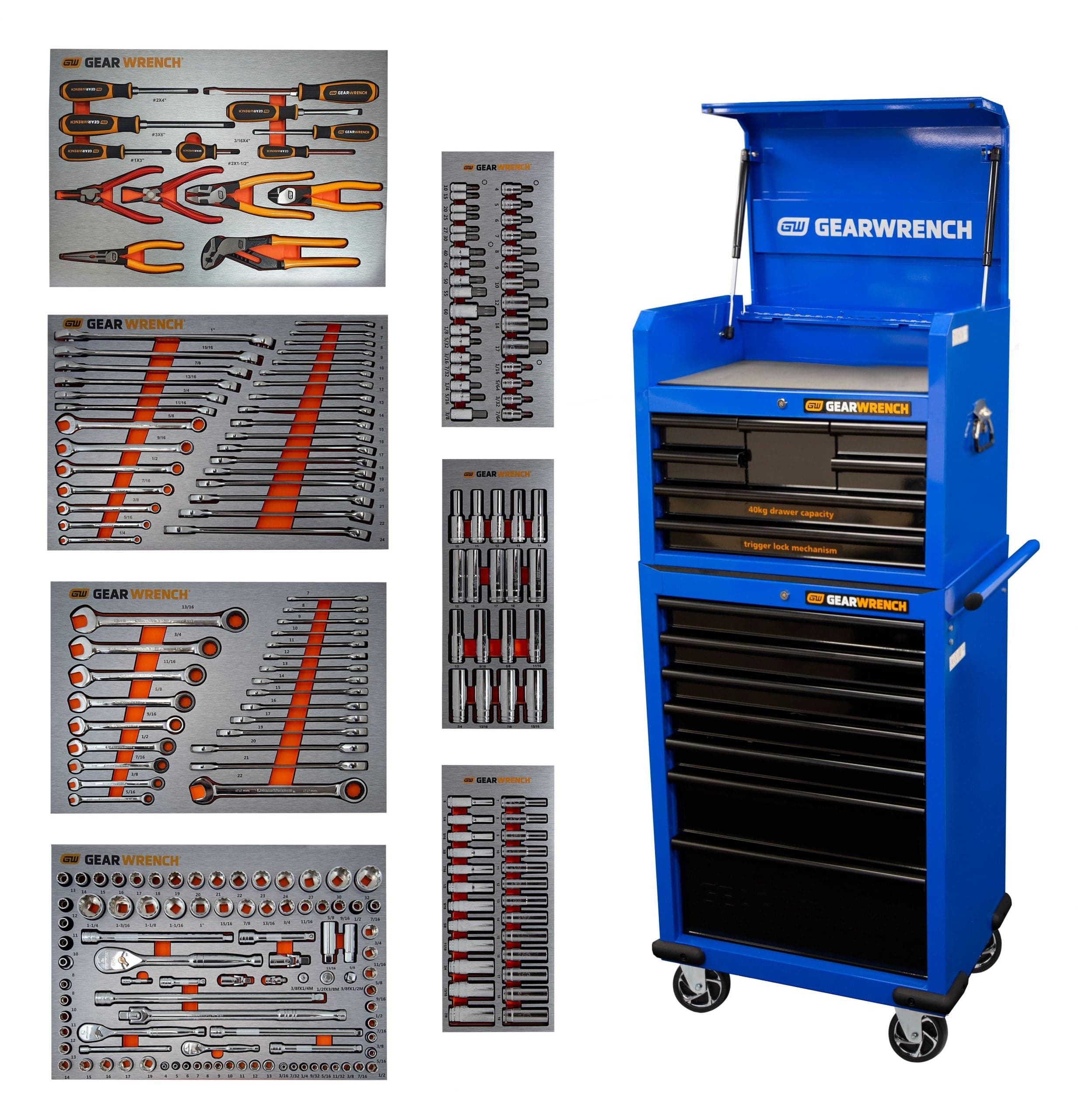 GEARWRENCH 234Pce Limited Edition 'Game Changer' Tool Chest + Trolley Workshop Kit (With Tools) 33333
