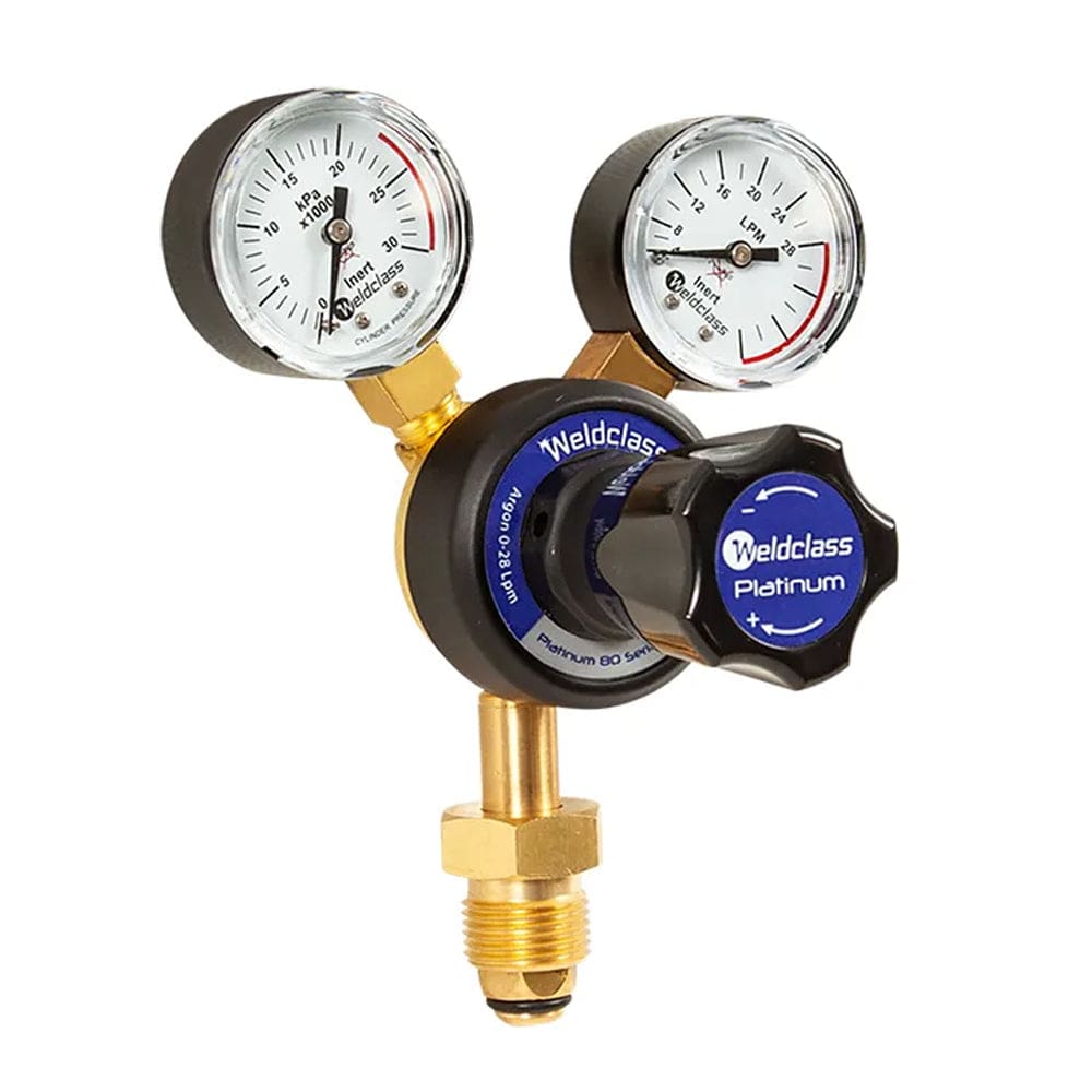 Argon Platinum Series Twin-Gauge Style Regulator 4-AR1 by Weldclass