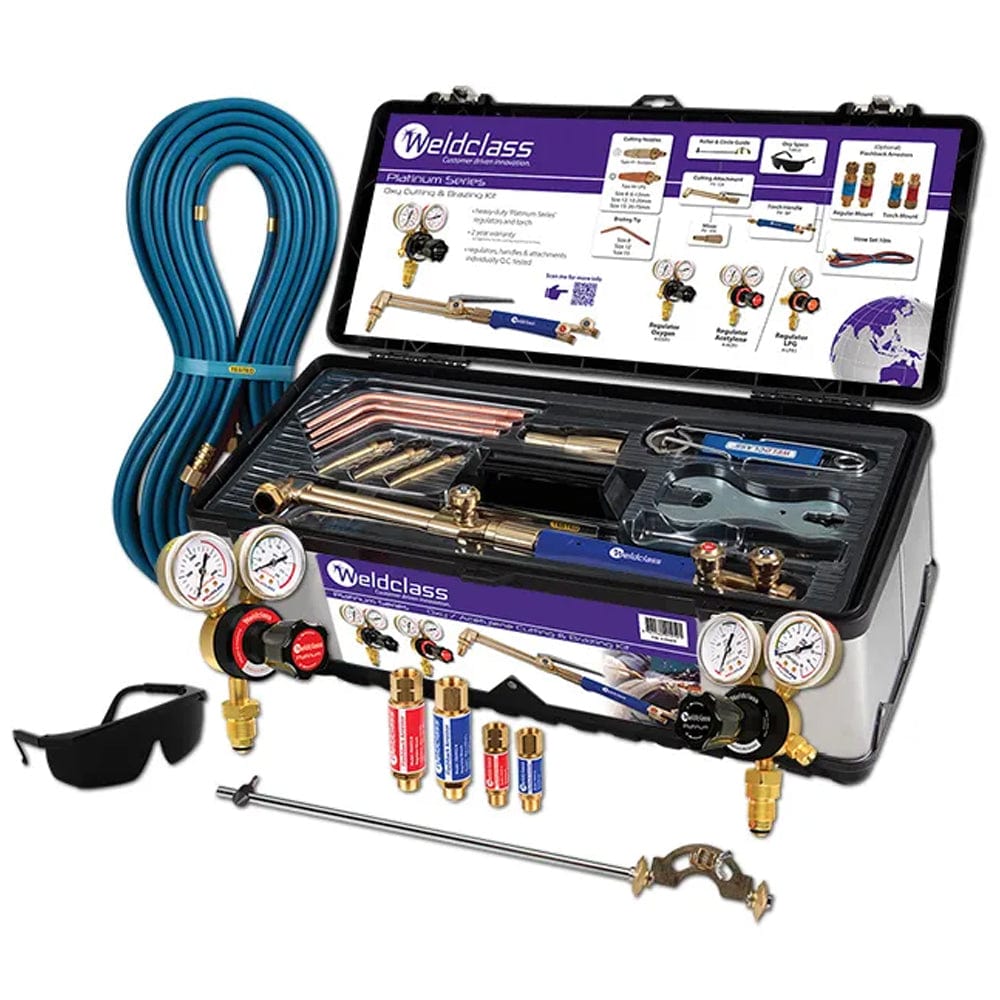 Oxy Kits - PLATINUM Oxy / Acetylene with Flashback Arrestors 4-OXACK by Weldclass