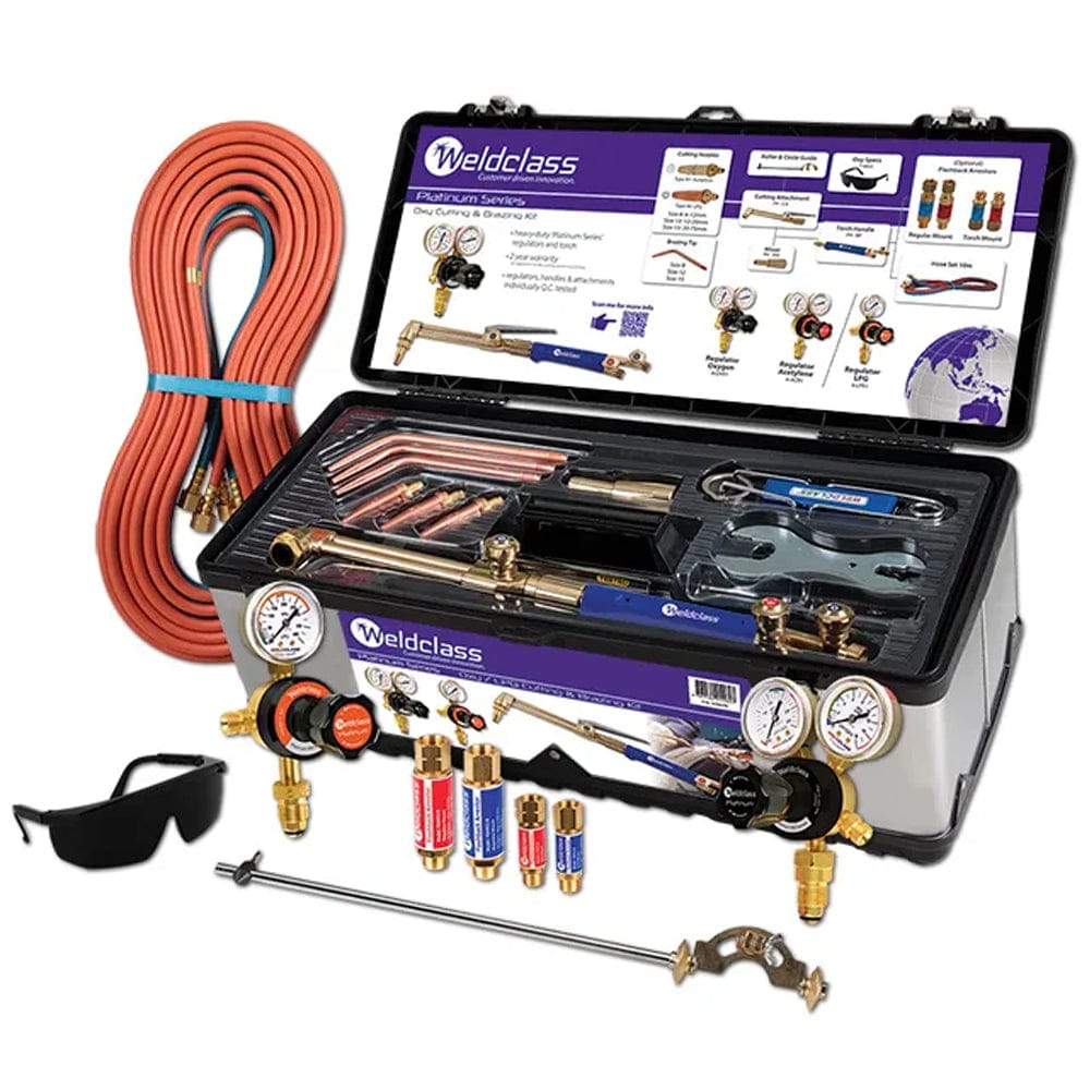 Oxy Kits - PLATINUM Oxy / LPG with Flashback Arrestors 4-OXLPK by Weldclass