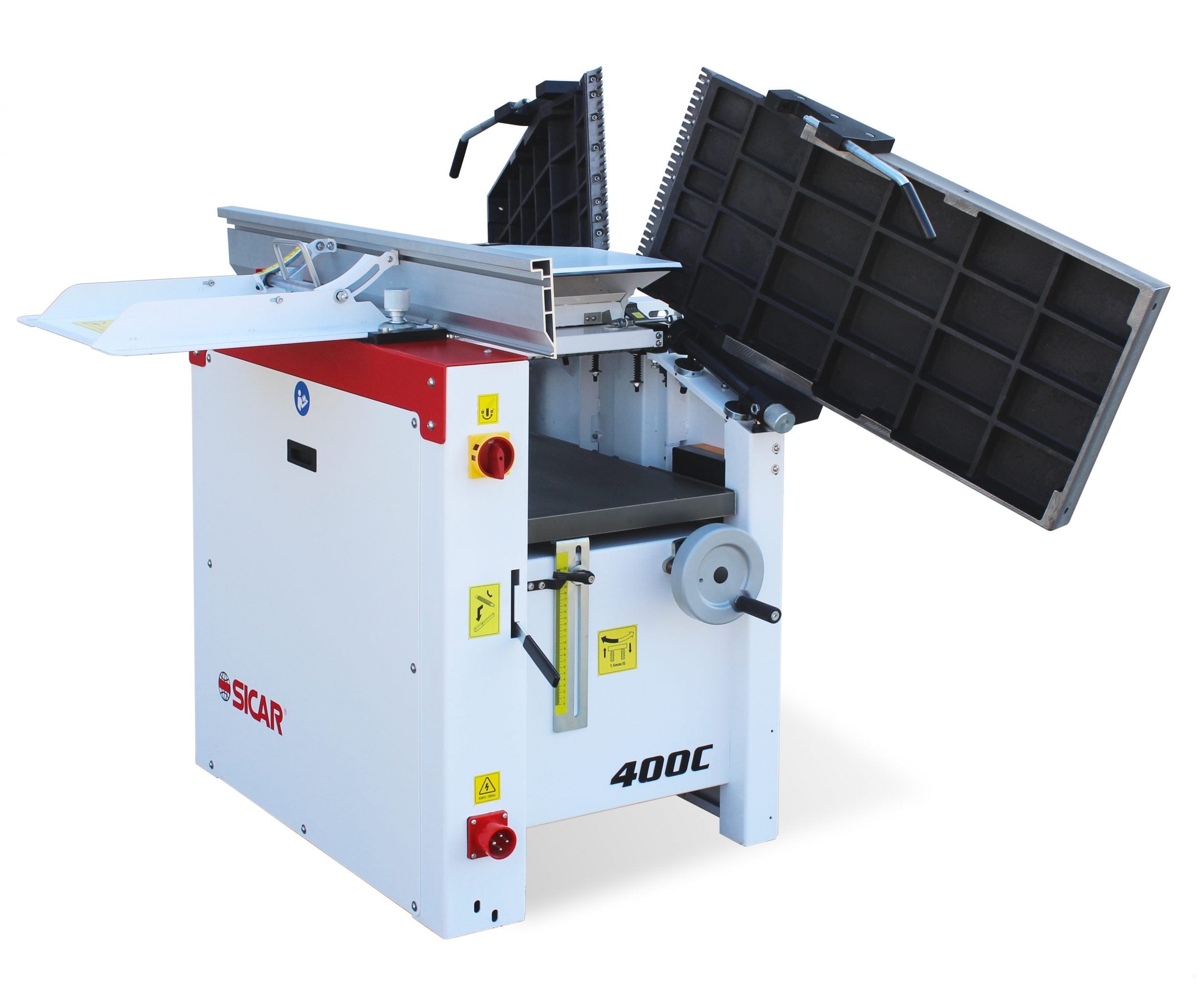 410mm (16") Italian Designed Professional Combination Planer & Thicknesser with Spiral Head Cutter Block 400C 415V by Sicar