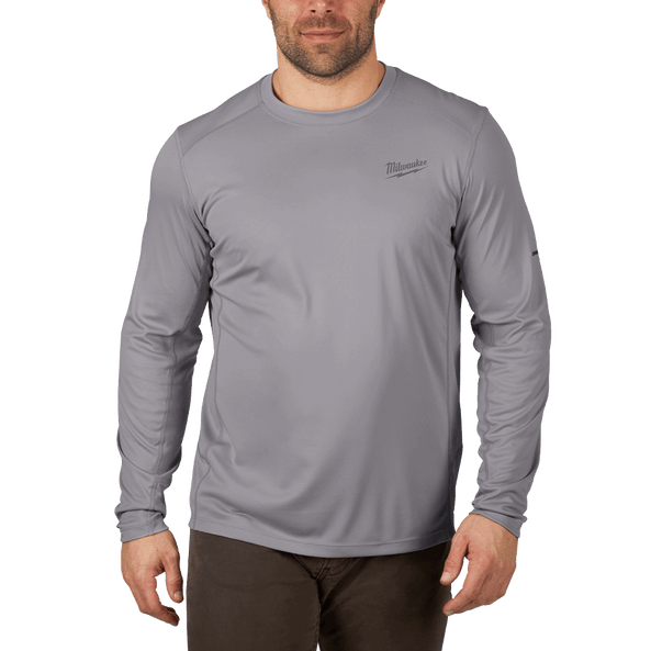 X-Large Grey Long Sleeve Workskin Light Shirt 415G-XL by Milwaukee