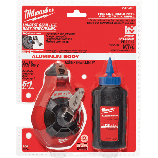 Milwaukee 30m Precision Line Kit with Blue Chalk 48223992