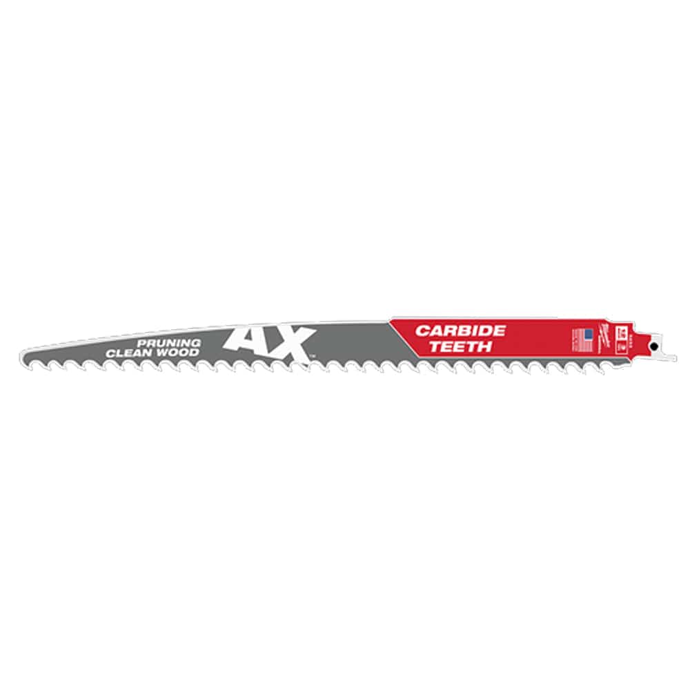 225mm AX Carbide Teeth Recipro SAWZALL® Pruning & Clean Wood Blades (1Pce) 48005232 By Milwaukee