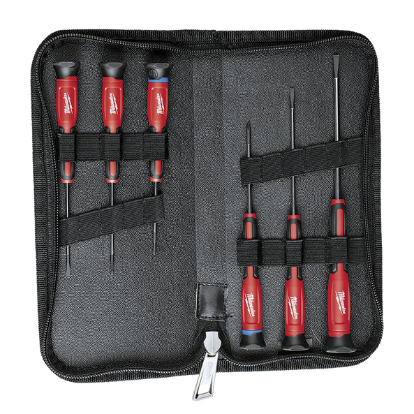 6Pce Precision Screwdriver Set With Case 48222606 by Milwaukee