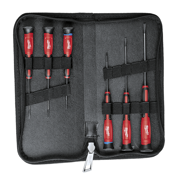 6Pce Precision Screwdriver Set With Case 48222606 by Milwaukee