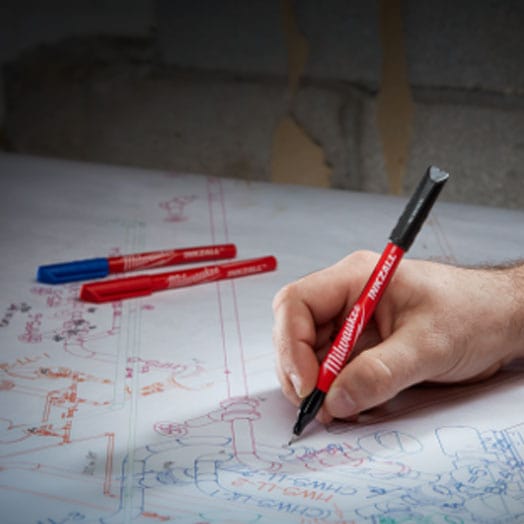 4Pce Assorted Colour Ultra Fine Tip Inkzall Markers 48223165 by Milwaukee