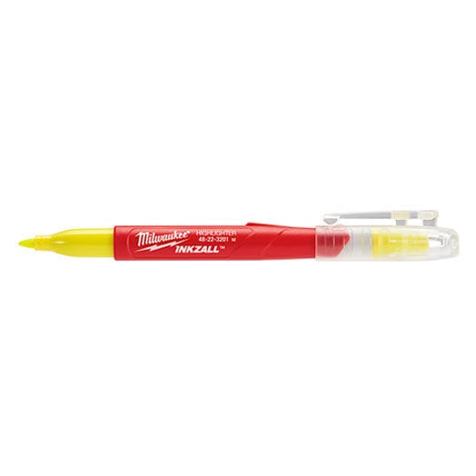 5Pce Yellow Inkzall Highlighters 48223201 by Milwaukee