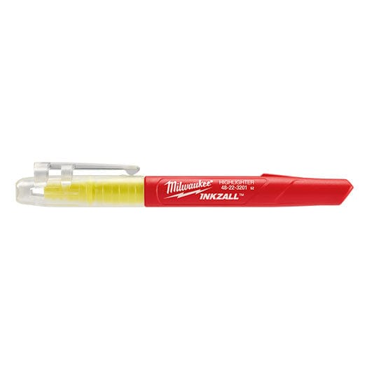 5Pce Yellow Inkzall Highlighters 48223201 by Milwaukee