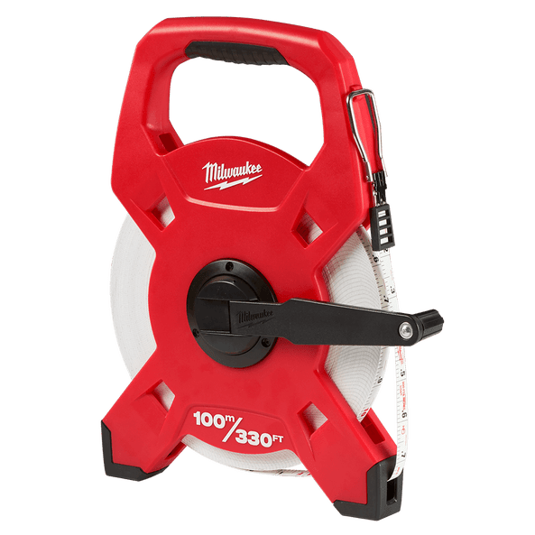 100m (330') Fibreglass Open Reel Long Tape 48225310 by Milwaukee