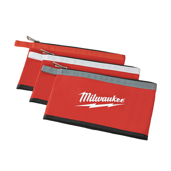 3Pce Zipper Pouch 48228193 by Milwaukee