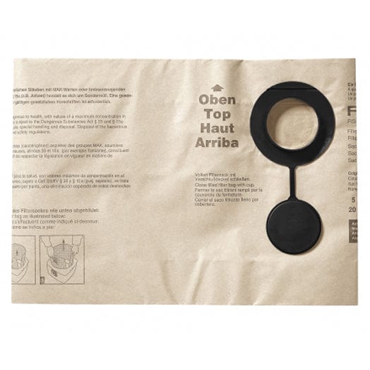 5Pce Replacement Paper Filter Bags suit SR 200 / SR 201 487070 By Festool