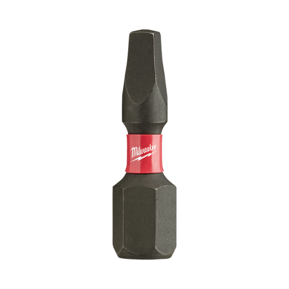 2Pce No. 2 x 25mm Square Recess Impact SHOCKWAVE Bit 48324422 by Milwaukee