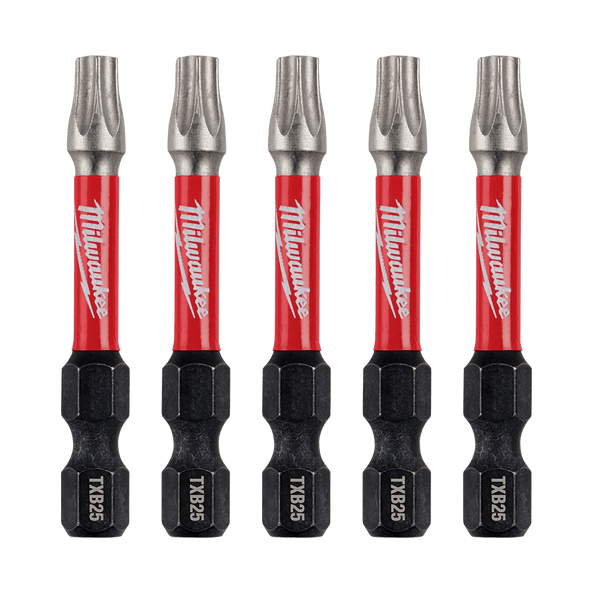 SHOCKWAVE™ Power Bit Security Torx 50mm (2") 5 Pack by Milwaukee