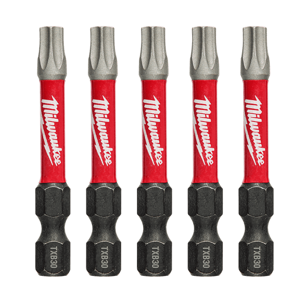 SHOCKWAVE™ Power Bit Security Torx 50mm (2") 5 Pack by Milwaukee