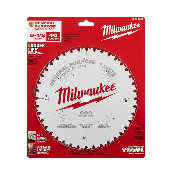 210mm (8-1/4") x 20mm x 60T Circular Saw Blade suit Ultra Fine Finishing 48408824 by Milwaukee