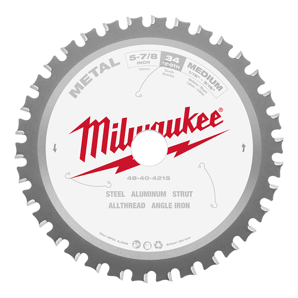 149MM (5-7/8") 34T Metal Circular Saw Blade 48404215 By Milwaukee