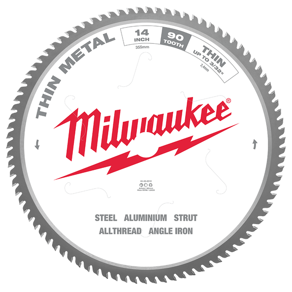 355mm (14") 90T Thin Metal Circular Saw Blade 48408510 by Milwaukee
