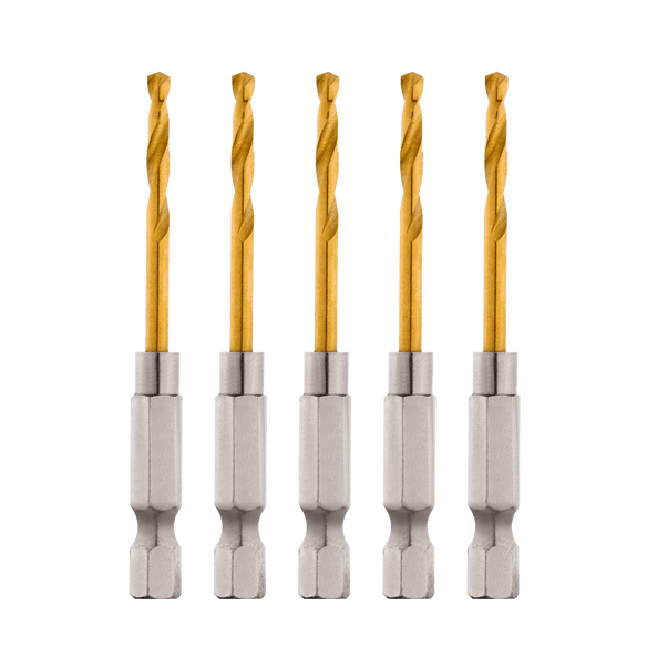5 Pack 3mm SHOCKWAVE™ Red Helix Titanium Drill Bit 48894905 by Milwaukee